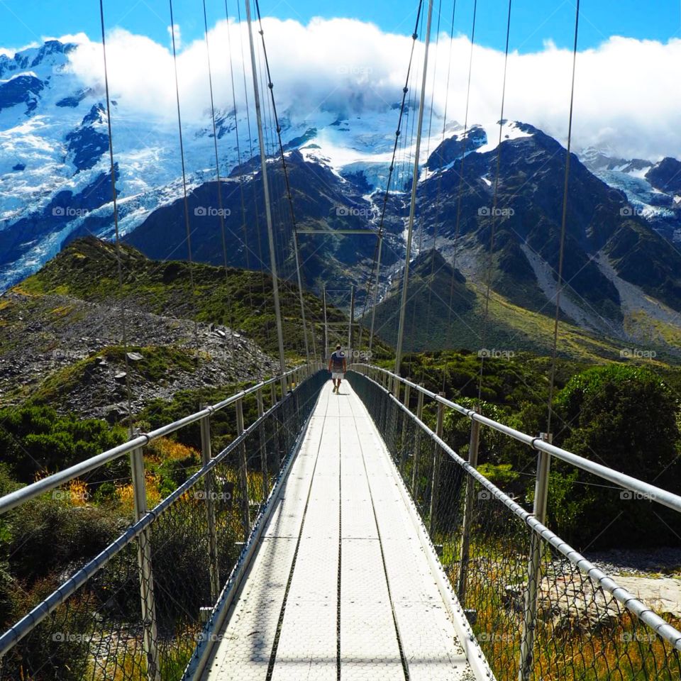 Bridge into the mountains