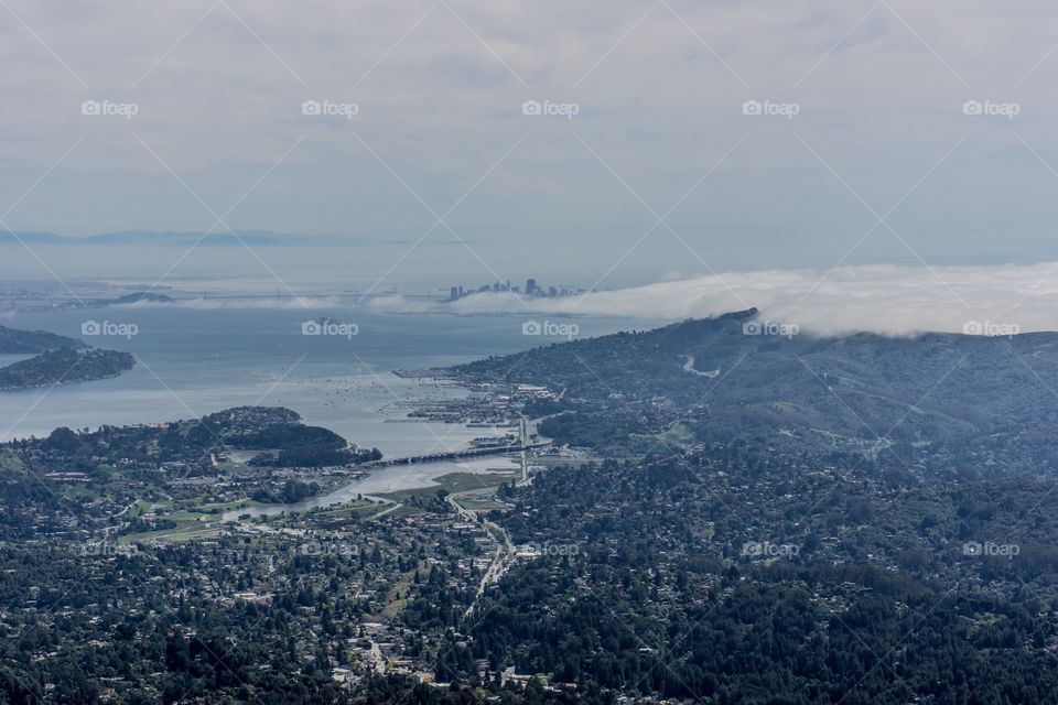 View of the Bay Area from Mt. Tamalpais State Park, California 