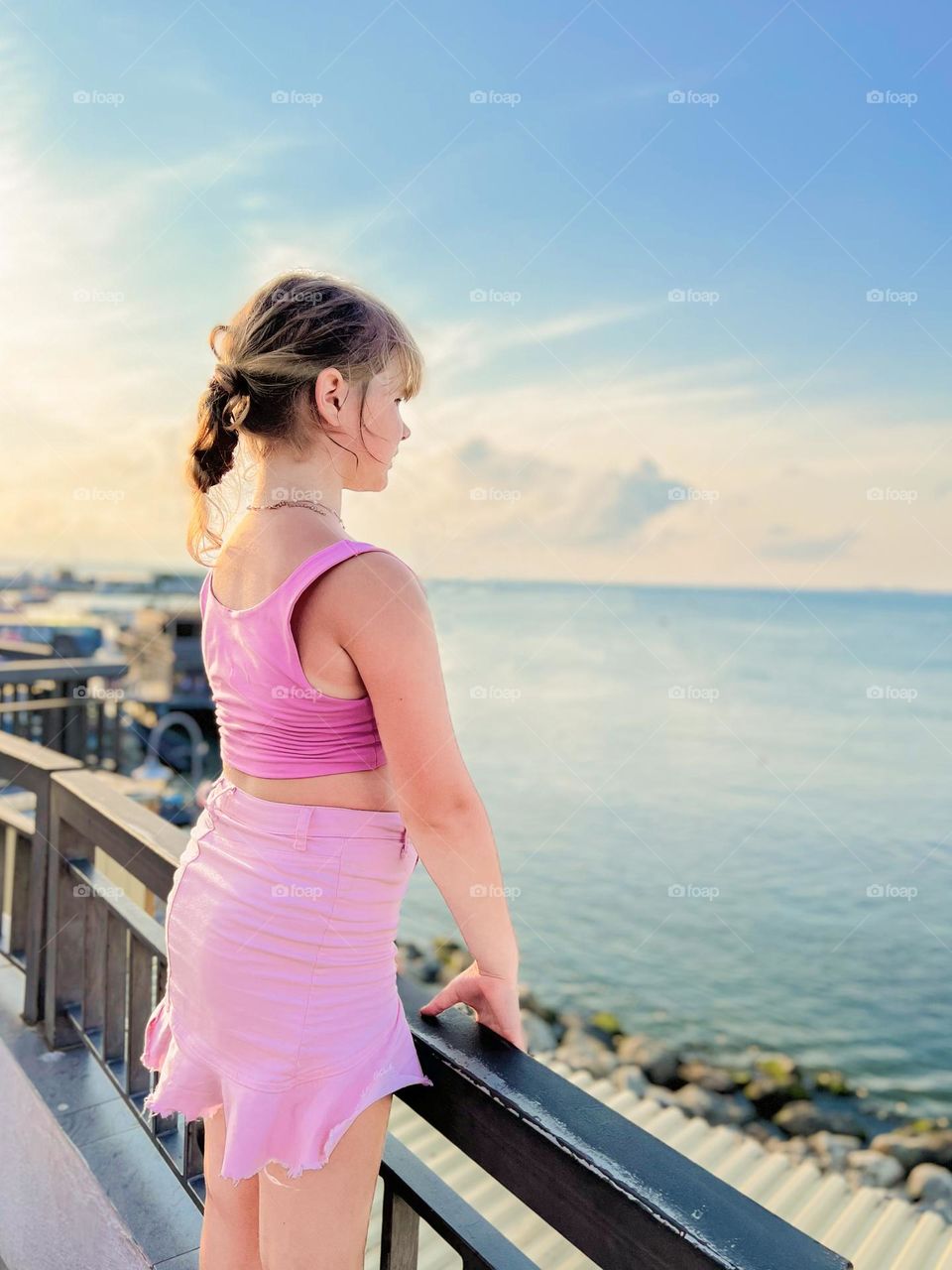 woman by the sea