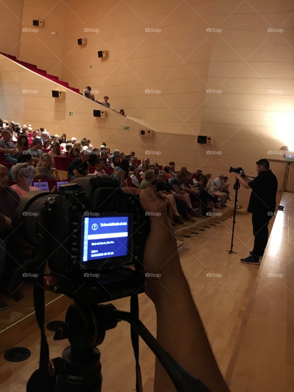 Recording video program in the theater 