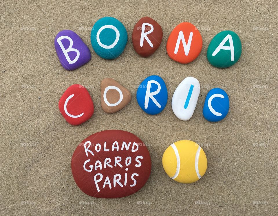 Borna Coric, tennis player from Croatia at Roland Garros, Paris, France