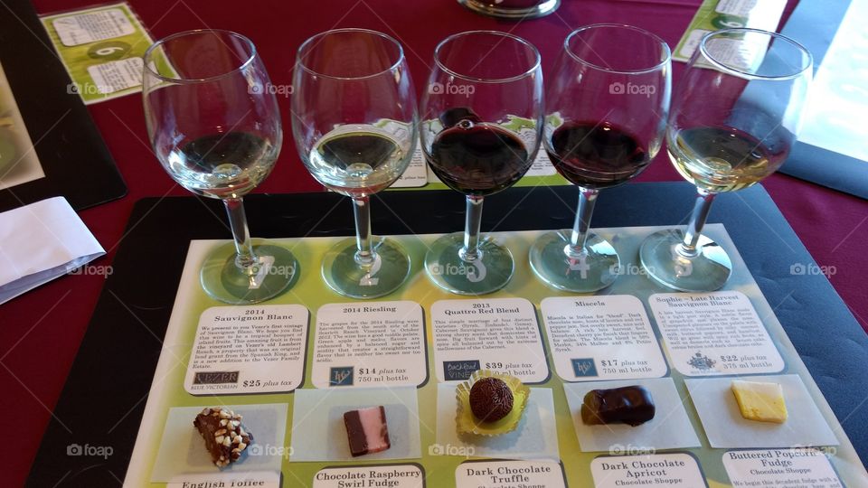 Wine and chocolate pairings at the Jellybelly factory in Fairfield, CA