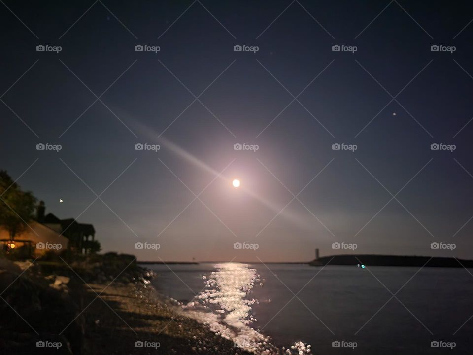 Full Moon on Mackinac Island