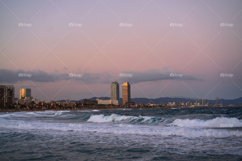 View of barcelona city