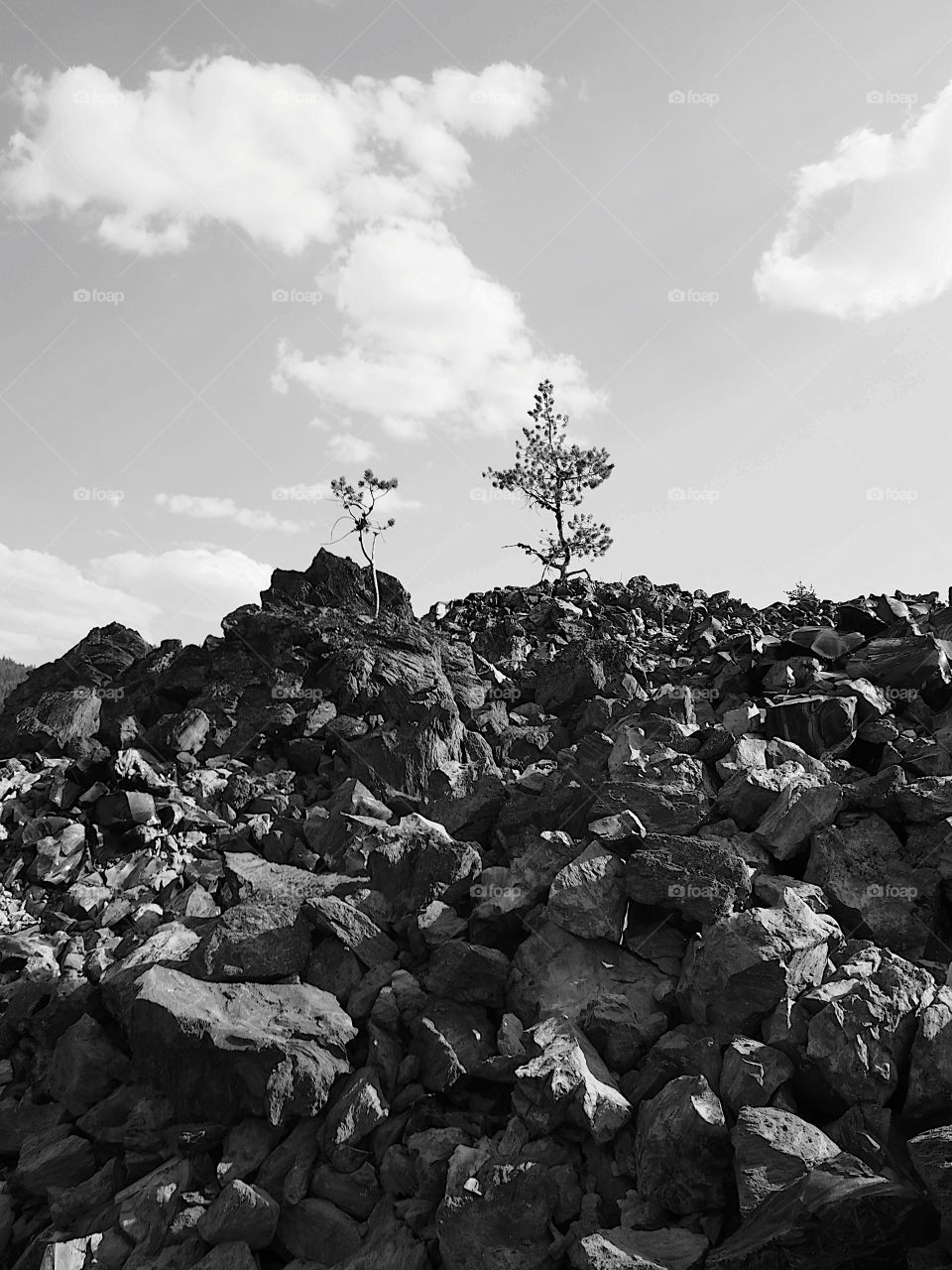 Rugged terrain of the Big Obsidian Flow 