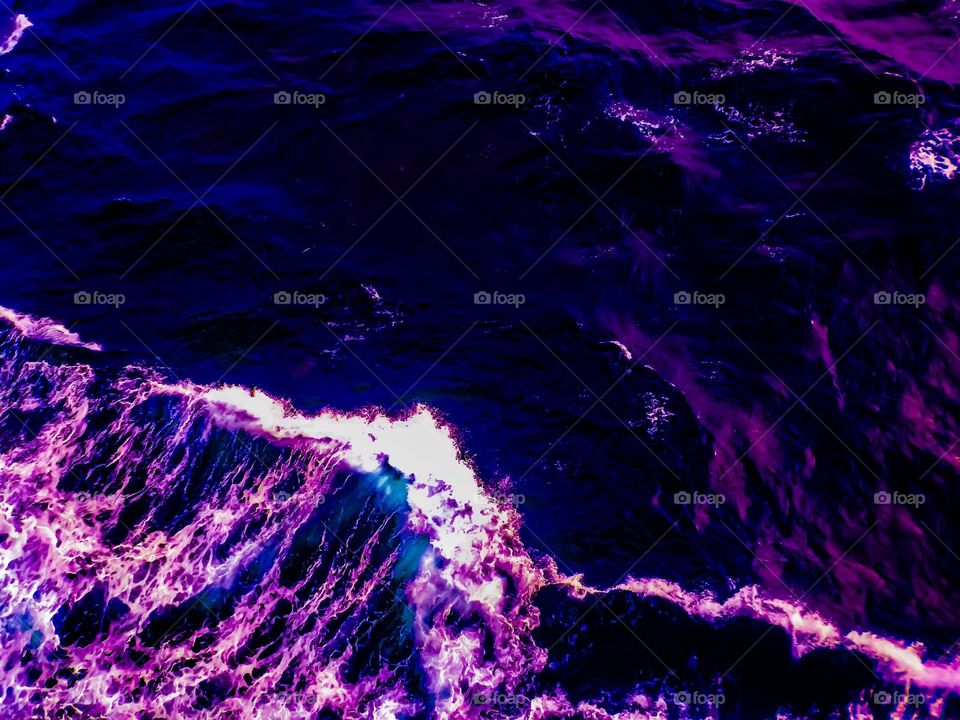 crashing waves of the sea