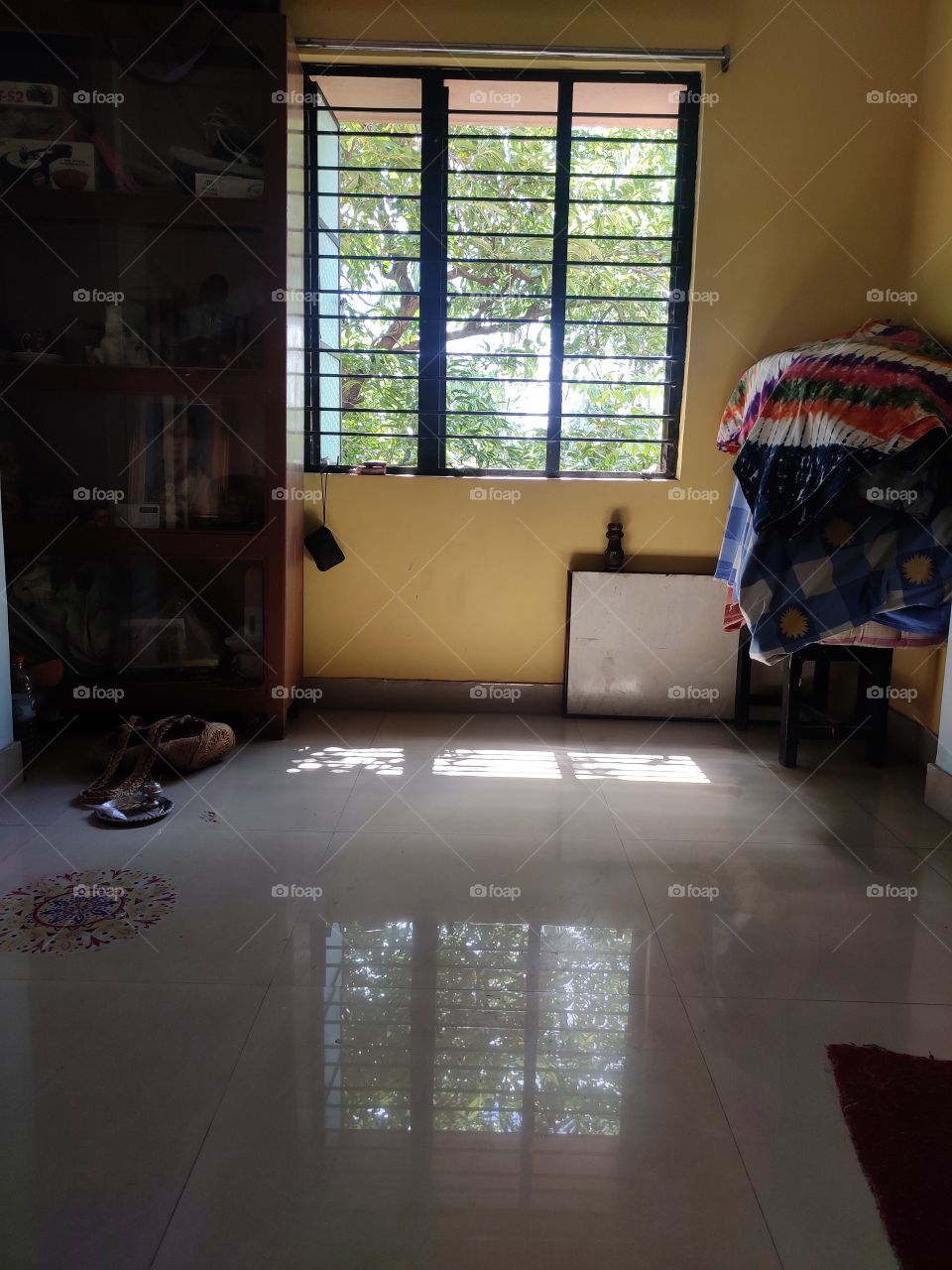 looking through window