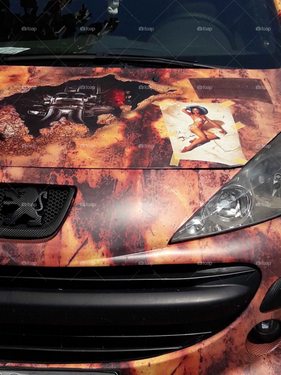 Artwork on the machine