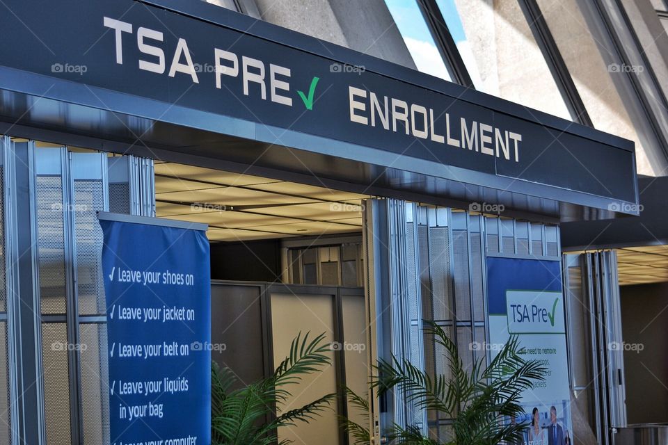 TSA security check in