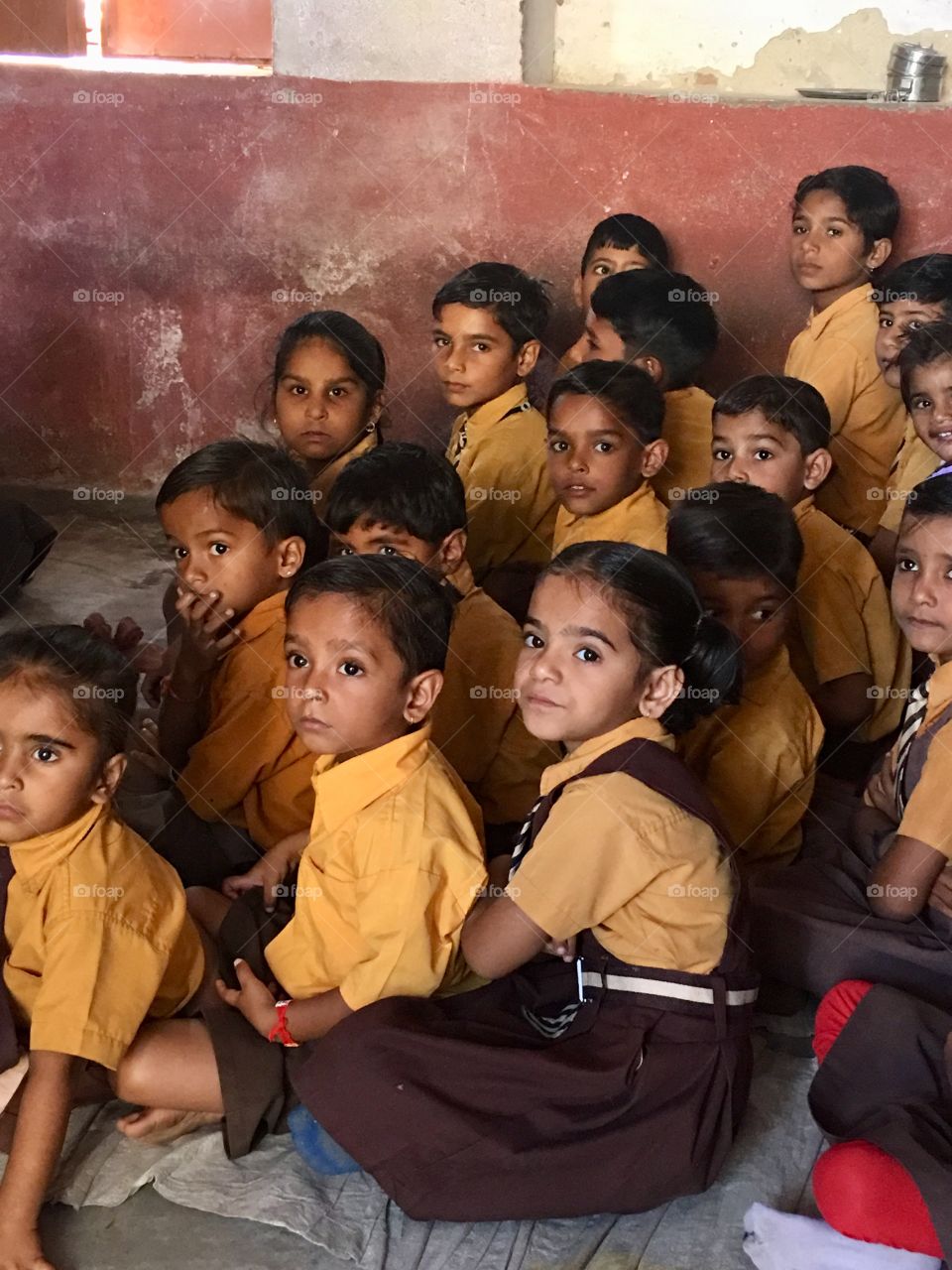 Indian Children attending school 