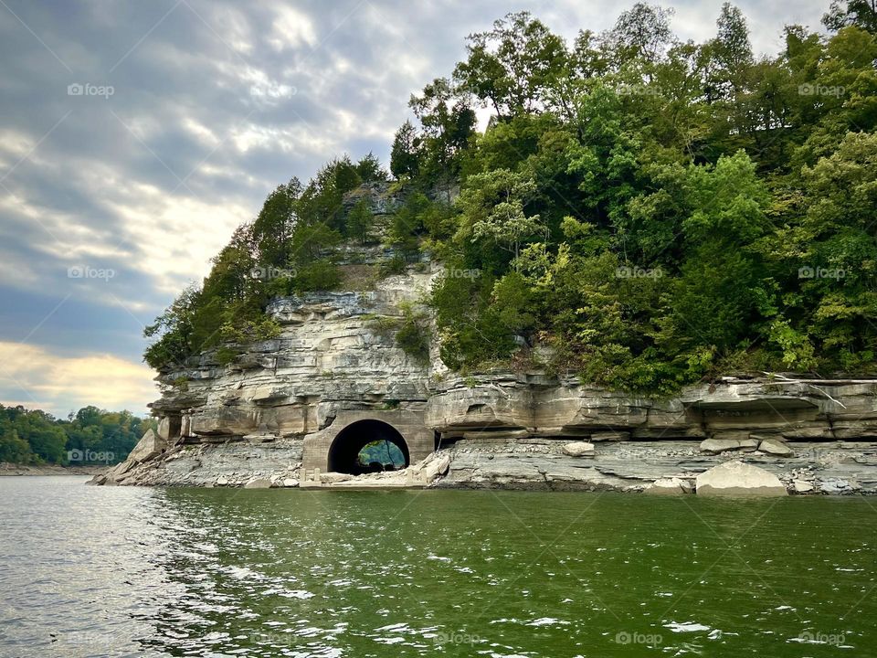 A reminder of the abandoned town underneath the Lake