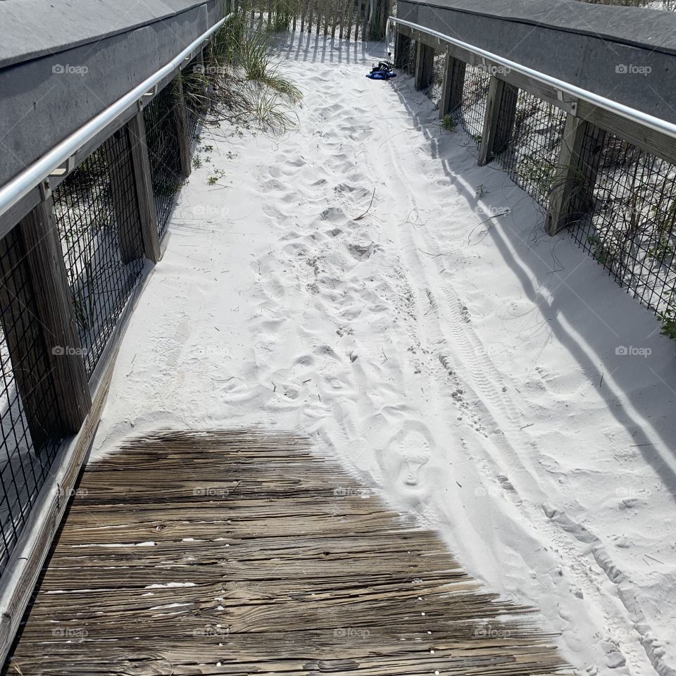 White Sand Beach Boardwalk Ramp