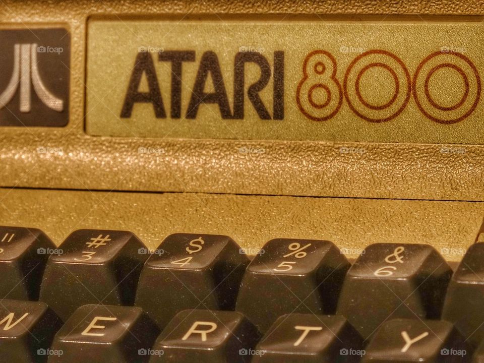 Retro Atari 800 Game Console. Vintage Videogame System
