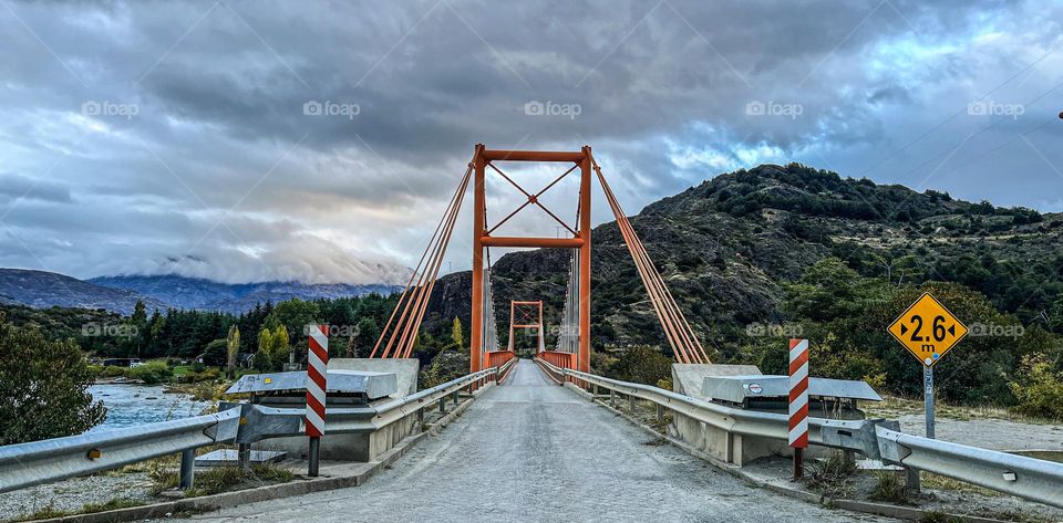 bridge in Chilean Patagonia