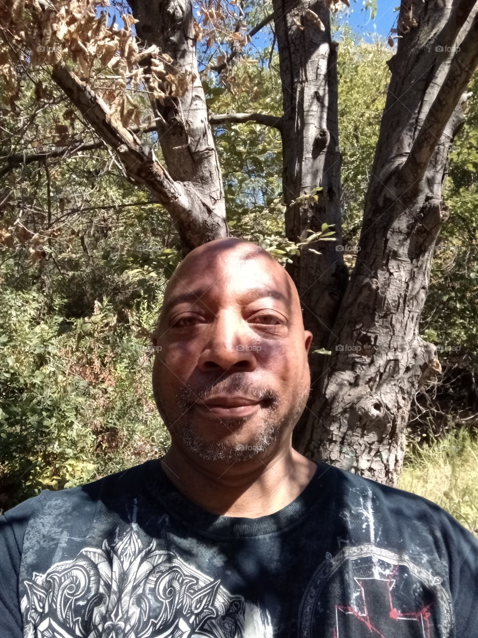 shadow face nature hike in Sacramento California