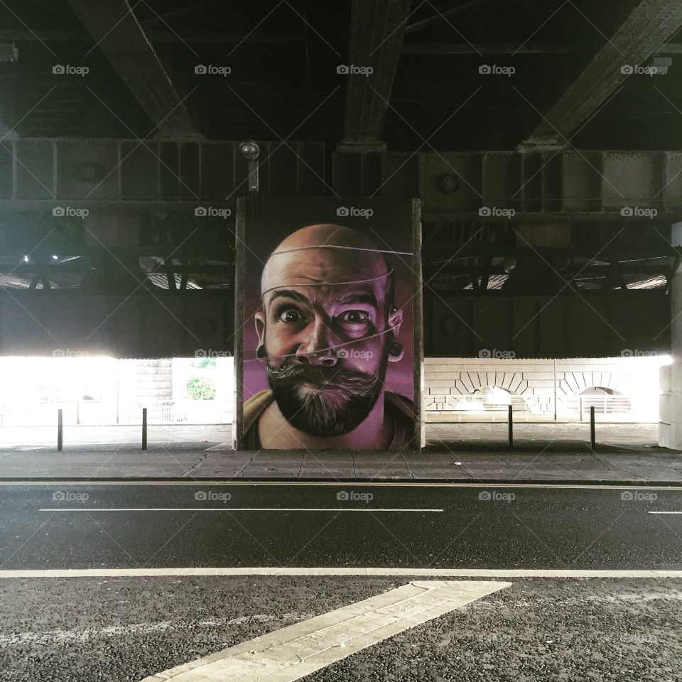 Beard graffiti art in Glasgow!!