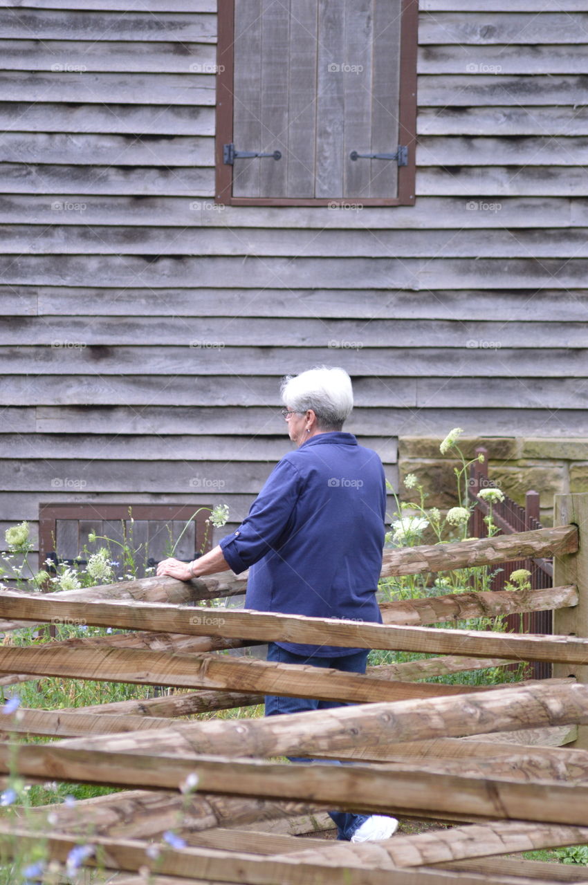 Looking at the old Mill and the flowers around it.