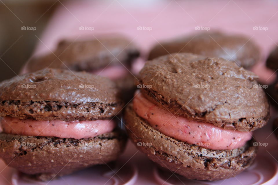 Close-up of macaroon