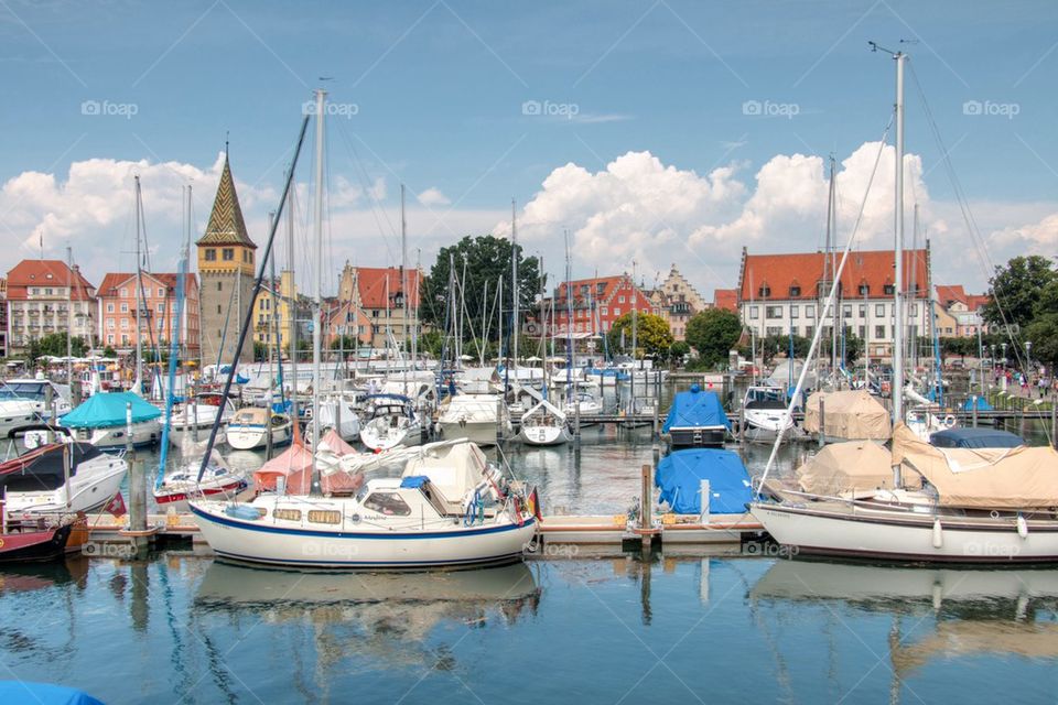 Harbor in lindau 