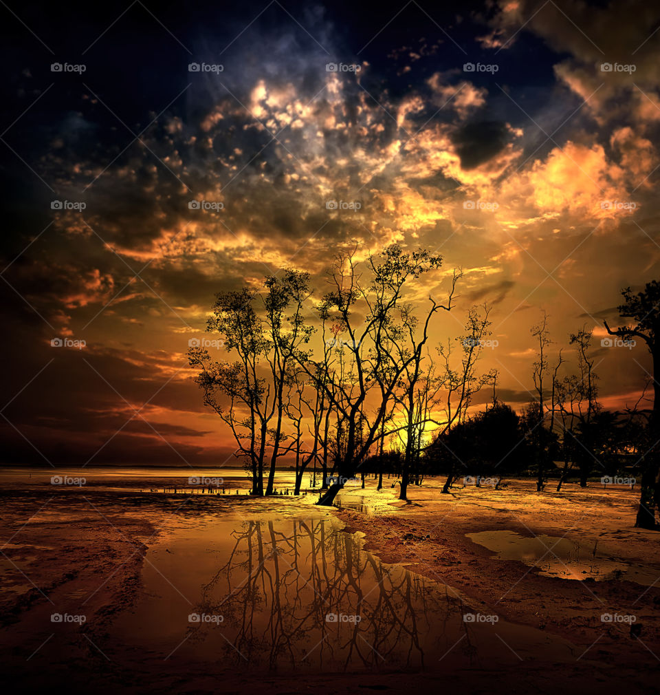 sunset at ambalat beach