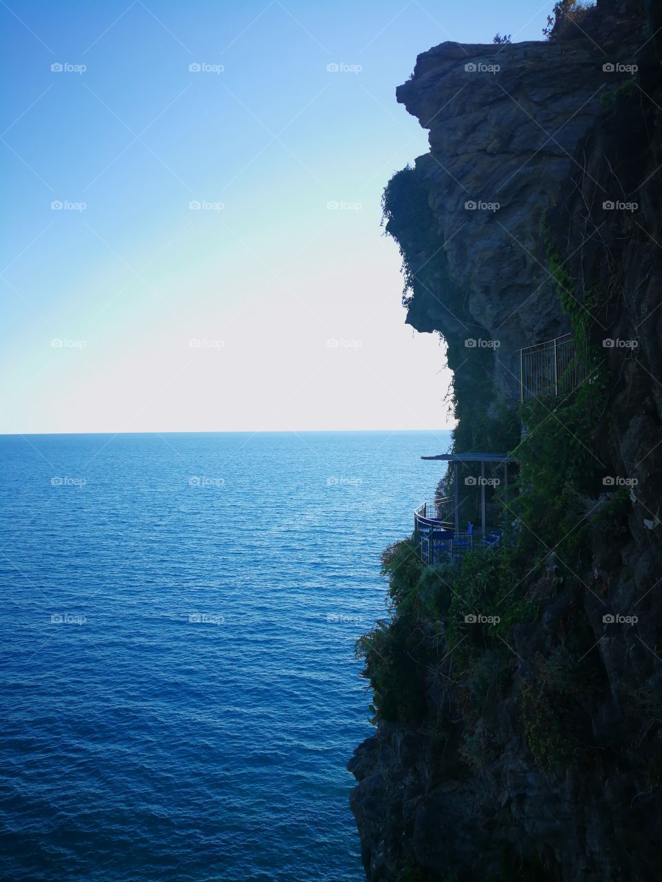 Steep cliff in Cinque Terre