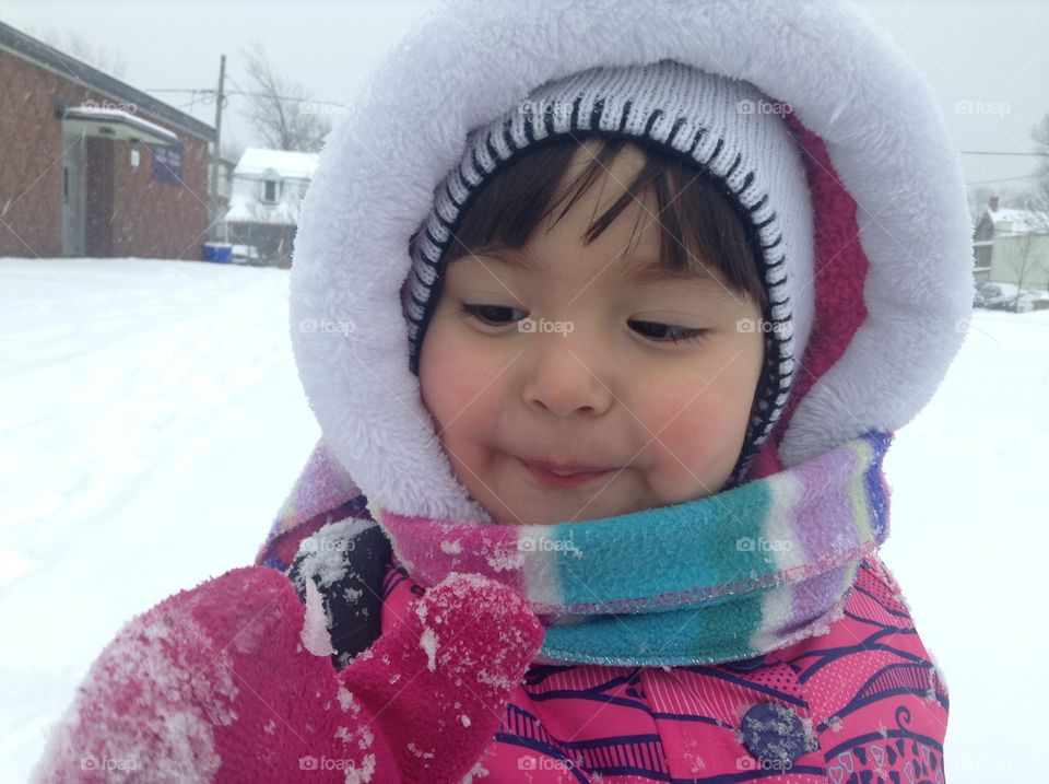 Close-up of a cute baby girl