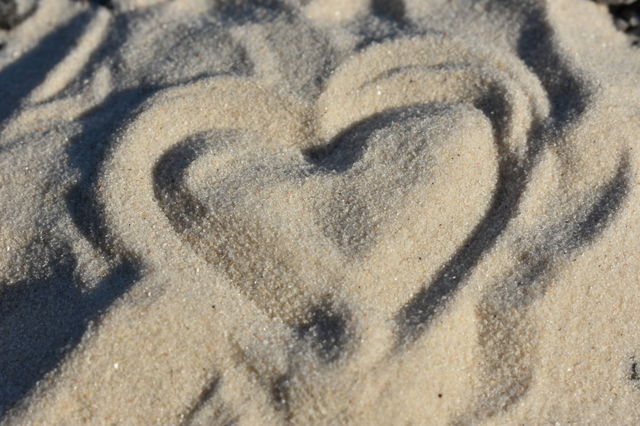 heart in the sand