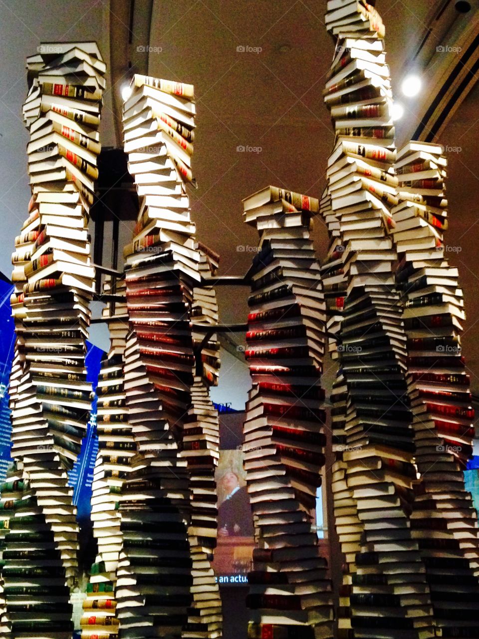 Sculpture of books
