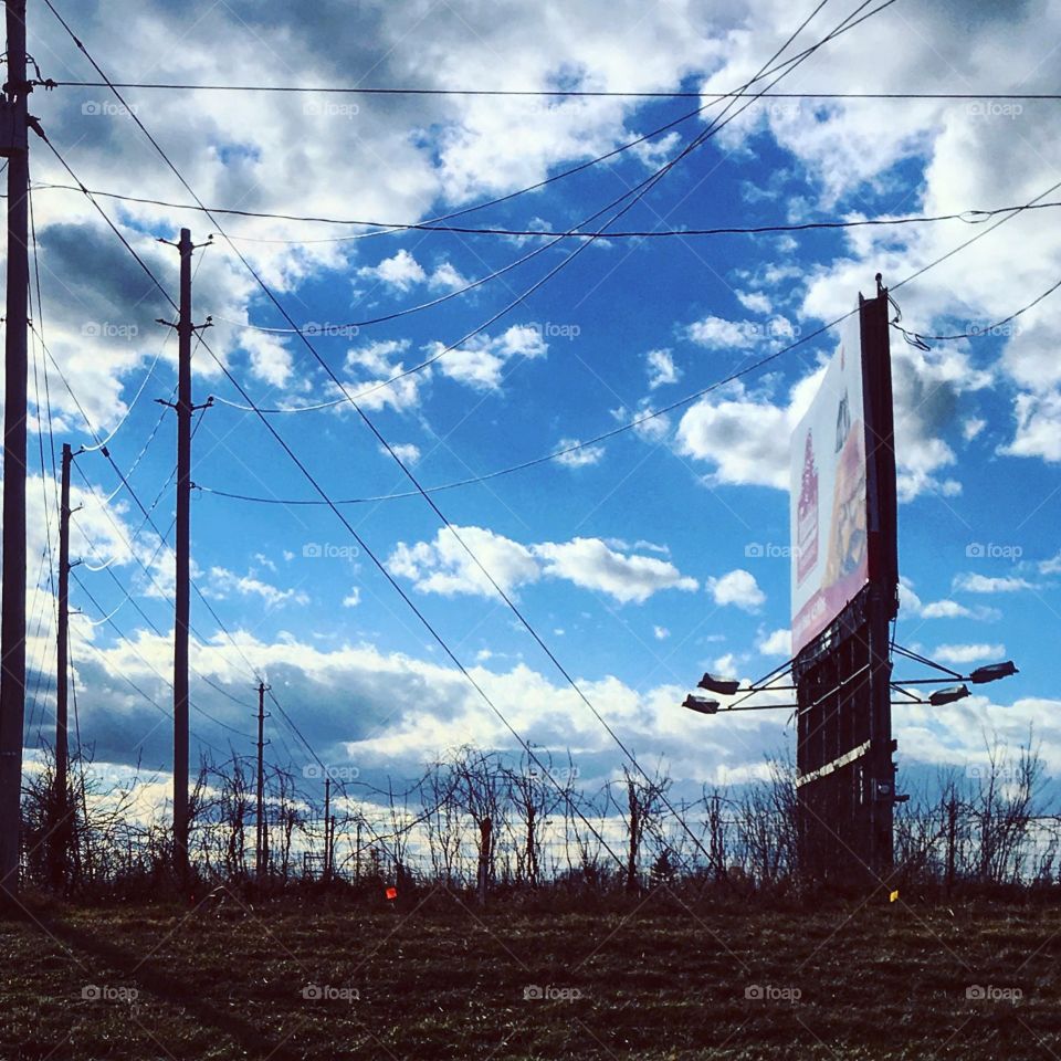 Clouds over highway 7. 