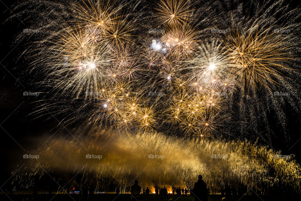 Fireworks at night