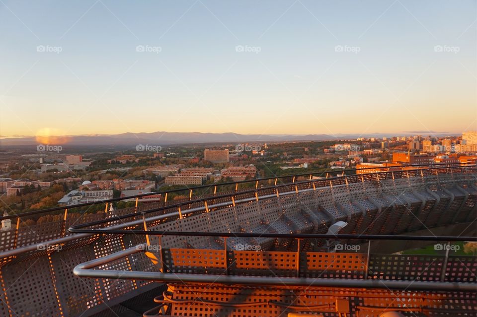 Mountain view from Faro de Moncloa, Madrid 