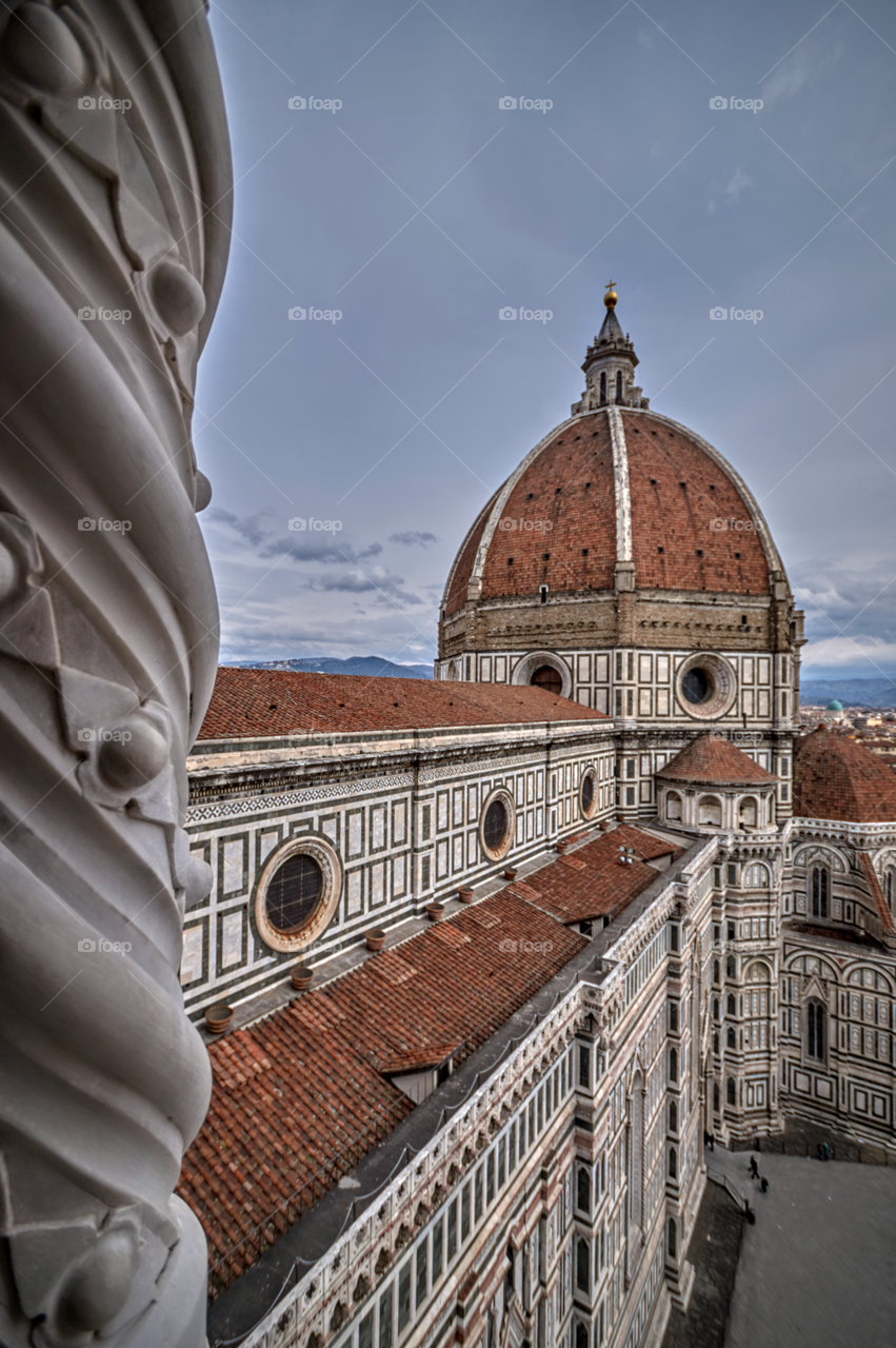 Florence cathedral dome from the bell tower
