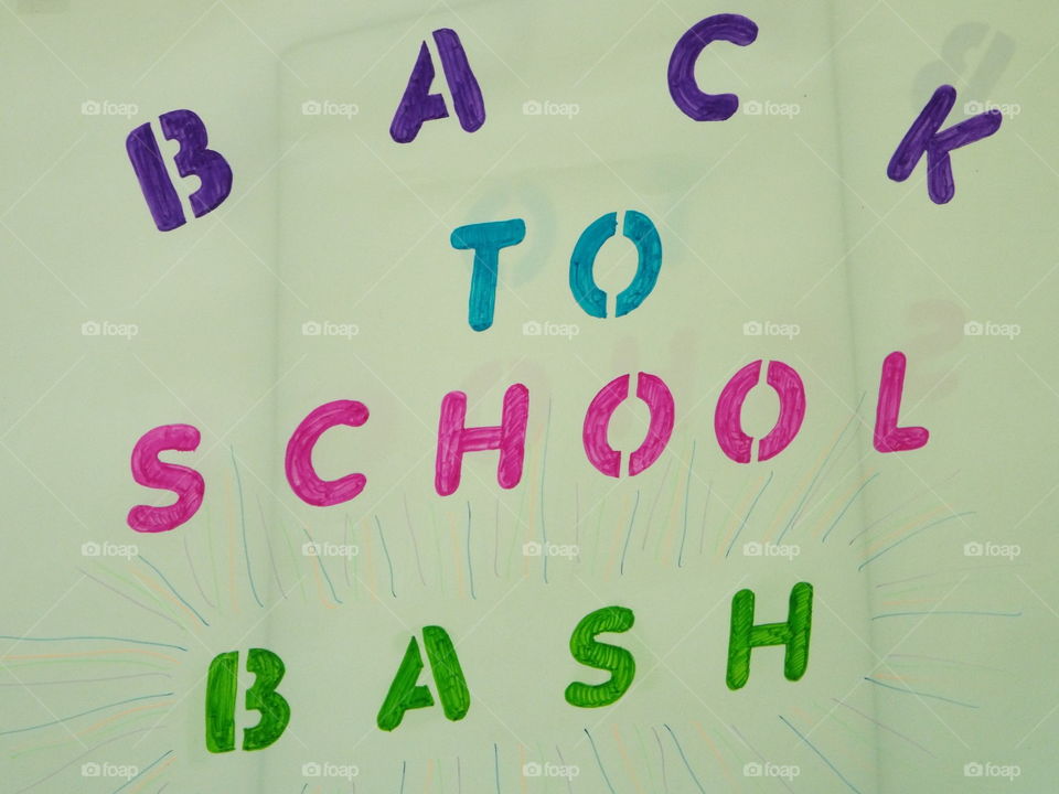 back to school bash sign