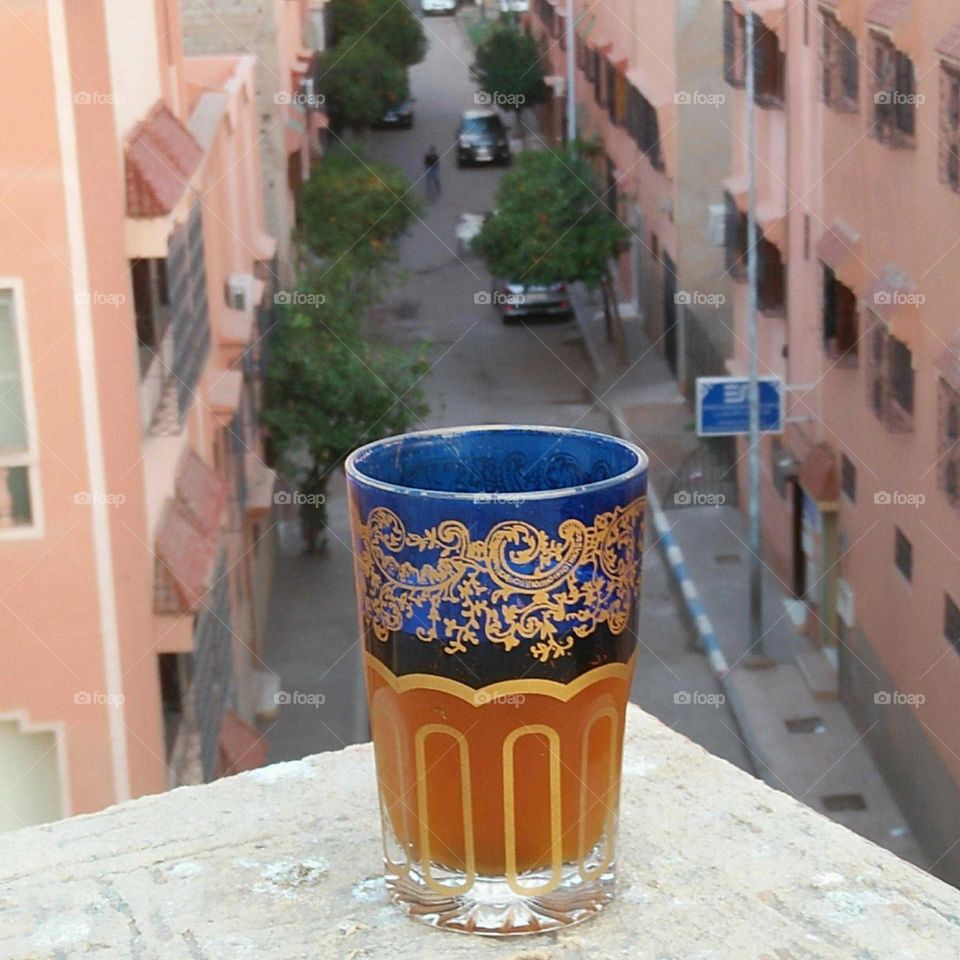 My favourite cup of tea and beautiful view to street