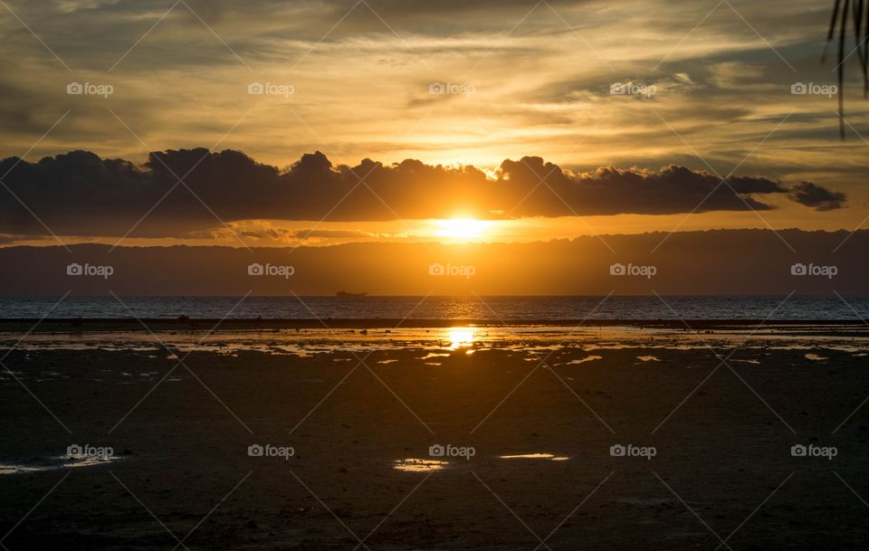 beachfront sunset