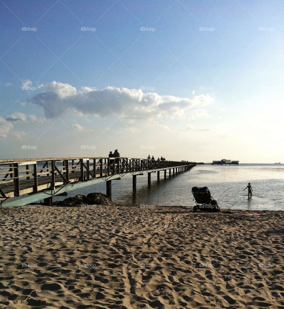 beach calm sandy summer evening by chattis