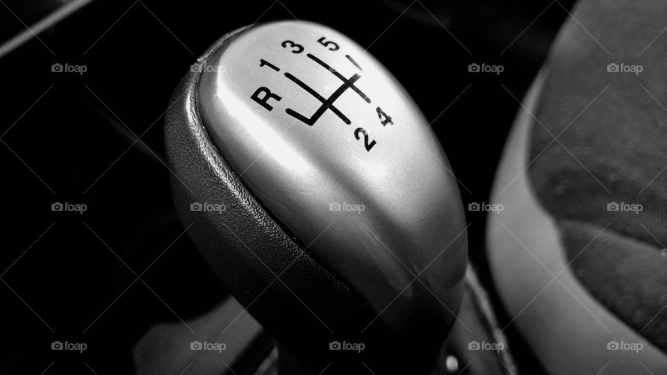 Modern car gearbox lever