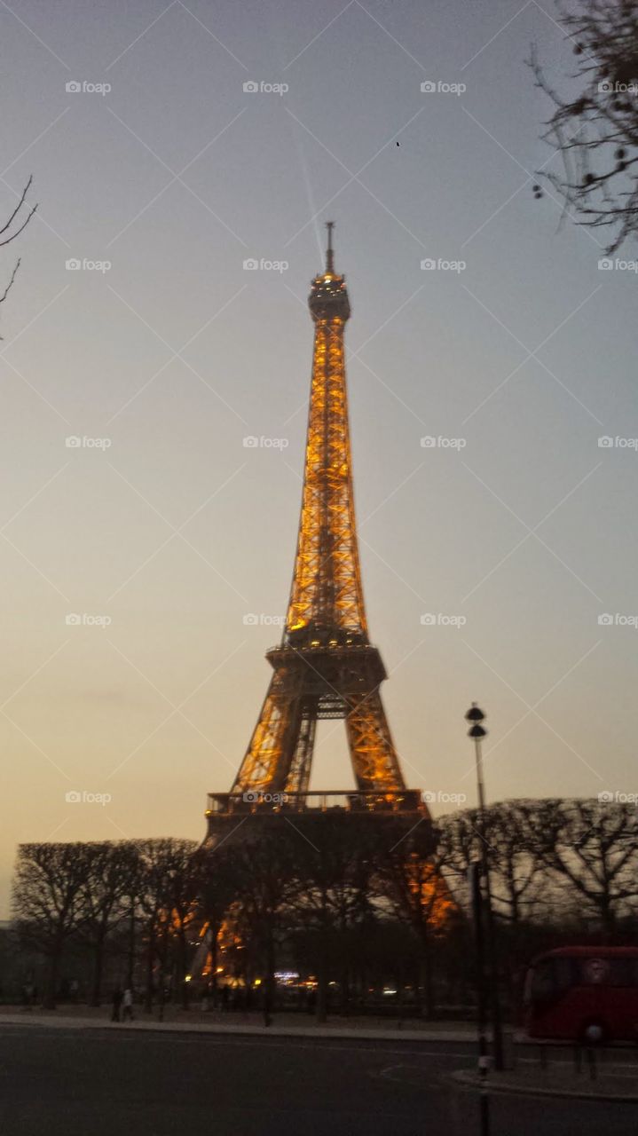 Eiffel Tower. Trip to Paris