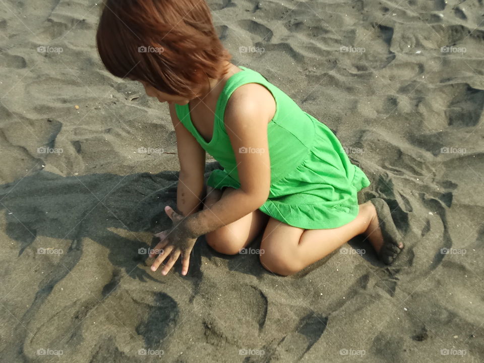 People, Beach, Child, One, Sand