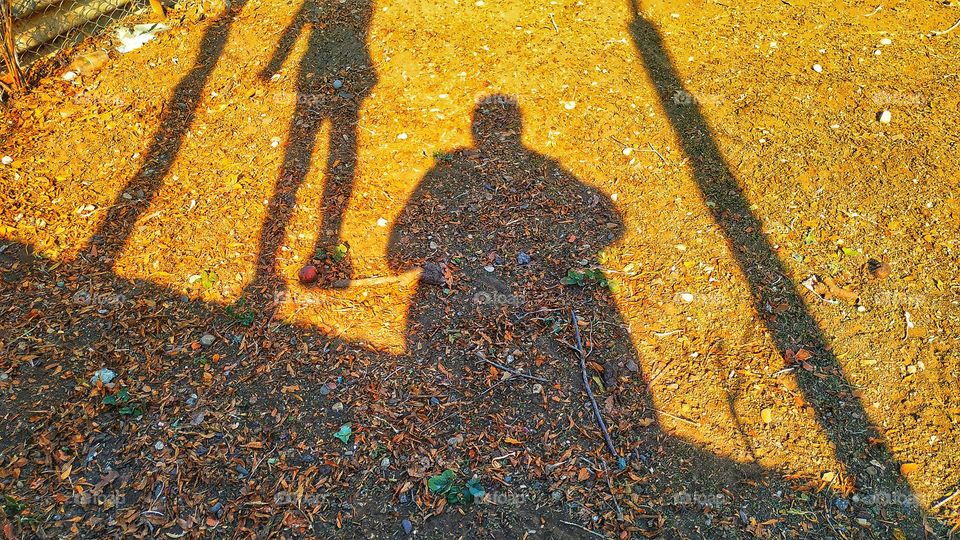 Shadows of people