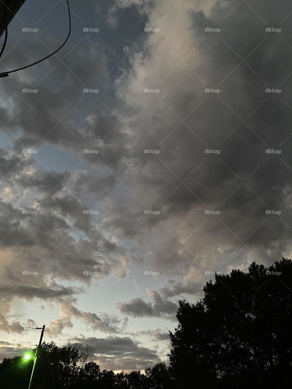 Night begins to fall 