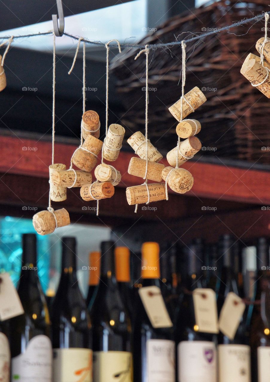 Corks in a row