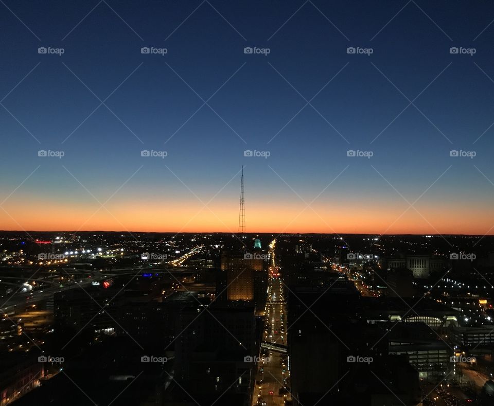 Night sky of Milwaukee 