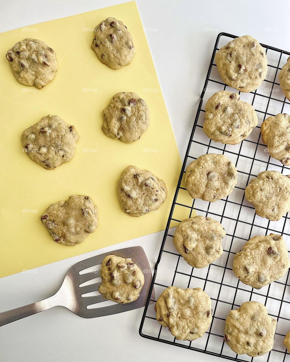 Banana Bread Chocolate Chip Cookies, making fresh homemade cookies, baking with love, making cookies at home 