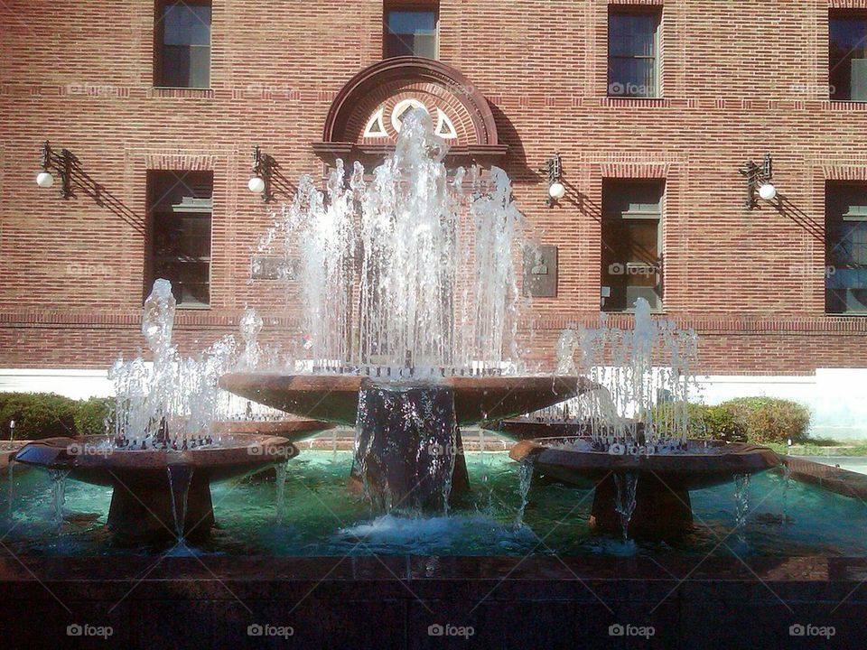 water fountain in the sun