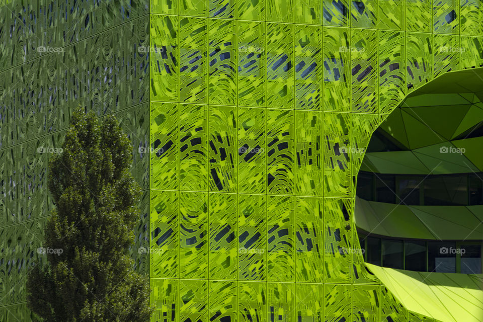 Green building. Euronews headquarters in Lyon, France. 