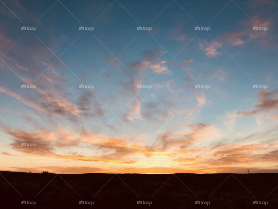 Western skies sunset