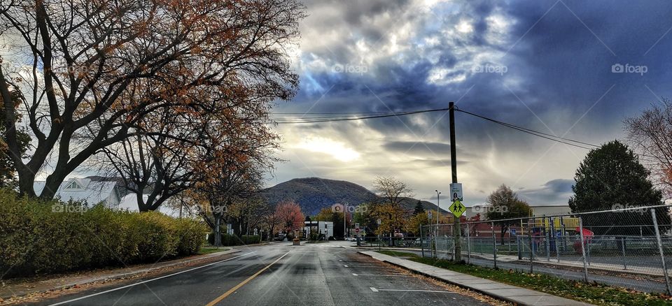 Rainy day on the road