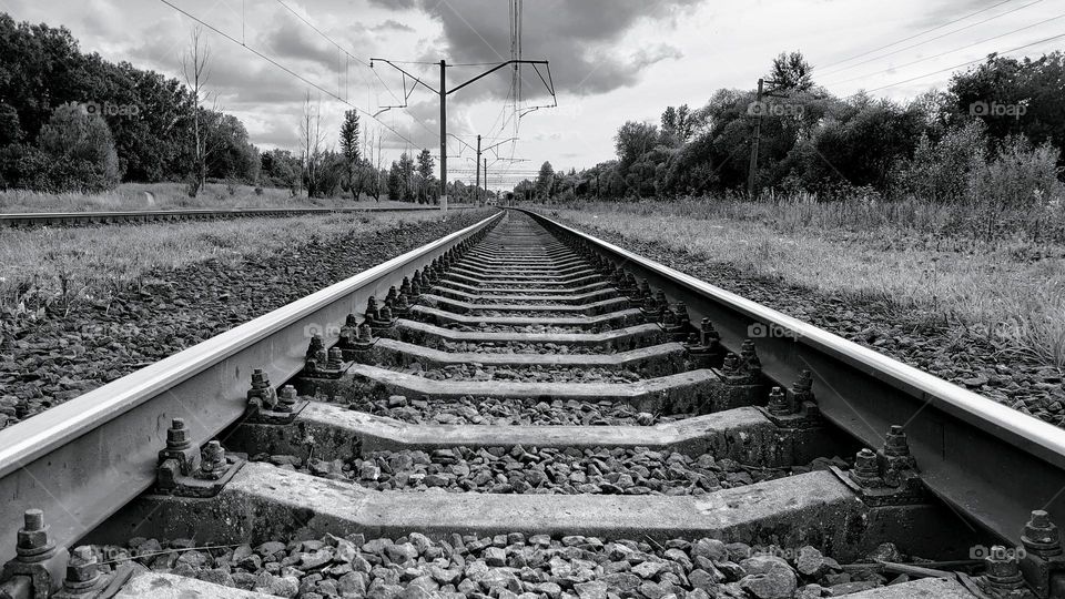 Rails 🛤️ Public transport 🛤️ Black and white 🛤️ Perspective 🛤️