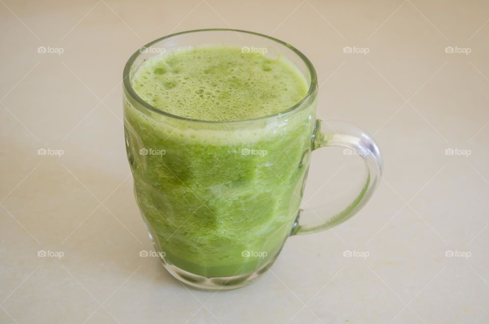 Beer Jug Of Spinach Juice